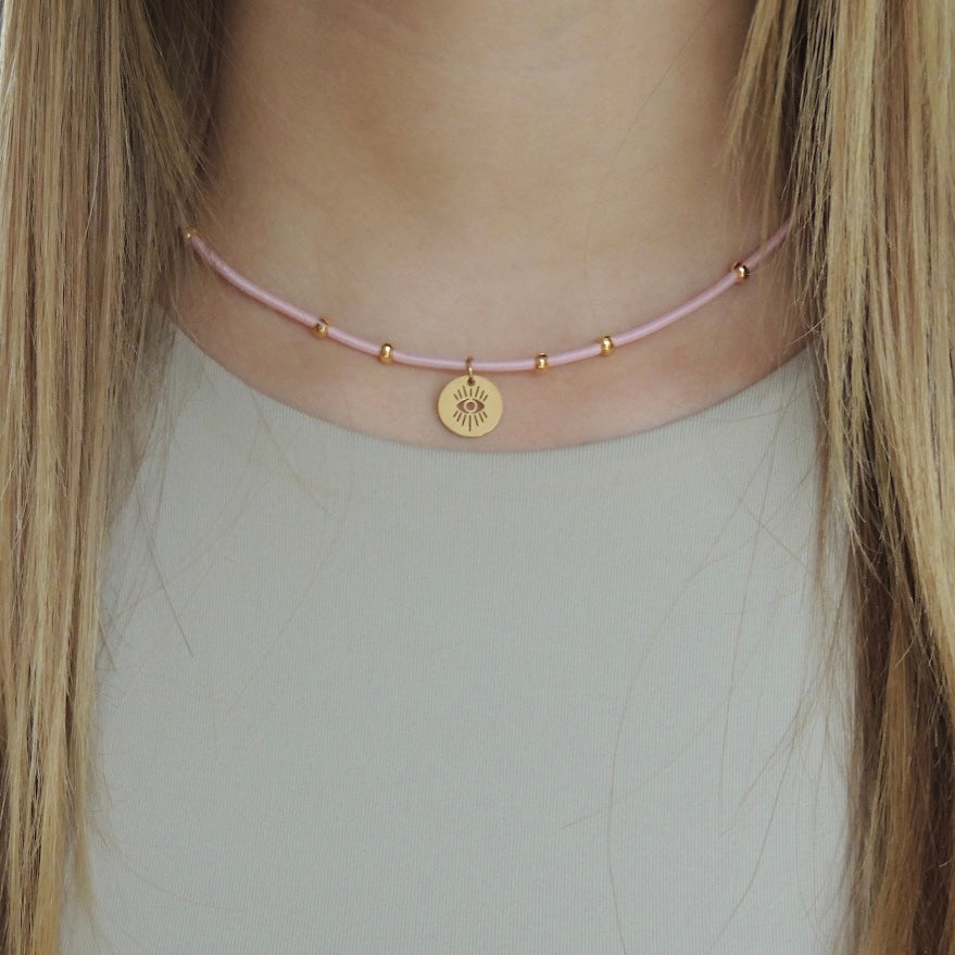 Chroma simple rose | Collier en Acier Inoxydable