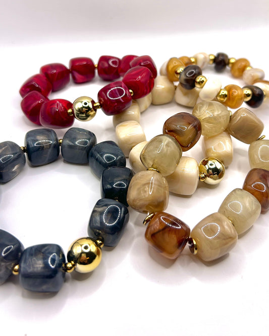 Perli | Bracelet en résine et Acier Inoxydable