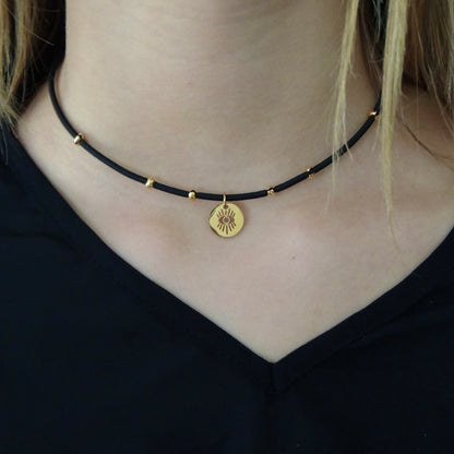 Chroma simple noir | Collier en Acier Inoxydable