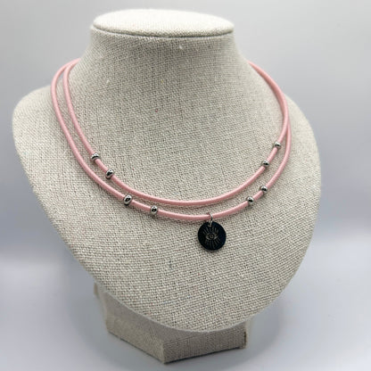 Chroma double rose | Collier en Acier Inoxydable