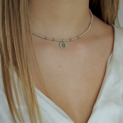 Chroma simple beige | Collier en Acier Inoxydable